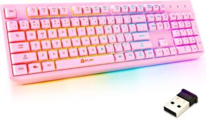 KLIM Chroma Pink Wireless Keyb...