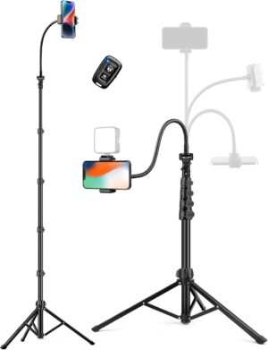 Phone Tripod, 86″ Tall T...