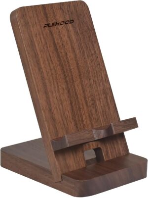 Wood Phone Stand, Desktop Wood...