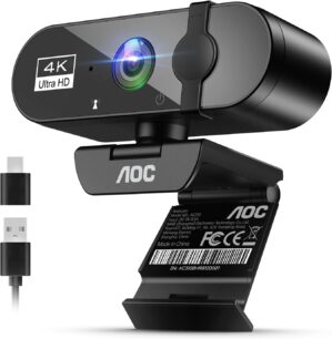 AOC 4k Webcam for PC with Micr...