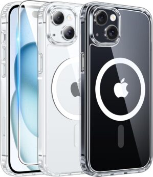 FNTCASE for iPhone 15 Case Cle...