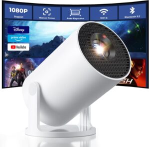 CLOKOWE Mini Projector with Wi...