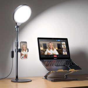 Dimmable Ring Light with Stand...