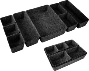 8pcs Drawer Organizer Bins, Fe...