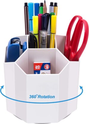 Desk Pencil Pen Holder, Rotati...