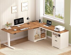 Farmhouse L Shaped Standing De...