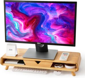 Homerays Bamboo Monitor Stand ...