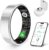 Smart Health Ring, Featuring Stress and Sleep Monitoring Functions, Compatible with iOS and Android, Waterproof Fitness Tracker for Women & Men, No Subscription Fee. (Silver, 12)