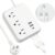 6 USB Power Strip with 3 Charging Cable – Travel Power Strip with 6 USB Desktop Charging Station and 3 Outlets, 5ft Flat Plug Extension Cord, Non Surge Protector for Cruise Ship Travel Office Dorm