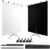 Black White Backdrop Screen with Stand Kit for Photo Video Studio Filming 5X6.5ft, Black Backdrop White Photo Curtain Background with T Shape Stand and 5 Spring Clamp for Photography Party Decorations