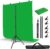 HEMMOTOP 7×5 ft(HxW) Green Screen Stand Kit, 6.5×5 ft Green Screen Backdrop with Stand for Streaming, Gaming, Zoom, Portable Greenscreen Background Kit with Clips & Carrying Case