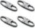 zelin Anti Theft Zipper Clips Double Opening Small Carabiner Clips, 4Pcs Elegant Zinc Alloy Zipper Pull Replacement for Travel, Commuting and Camping (Space Grey)