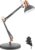 LEPOWER Metal Desk Lamp, Adjustable Goose Neck Architect Table Lamp with On/Off Switch, Swing Arm Desk Lamp with Clamp, Eye-Caring Reading Lamp for Bedroom, Study Room &Office (Sandy Black)