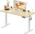 48×24 Inches Height Adjustable Electric Standing Desk with 2 Hooks for Home Office, Ergonomic Sit Stand up Desk with Splice Board, Oak