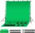 Green Screen Backdrop Kit, 10 x 6.5 Ft Portable Green Screen with T-Shaped Stand, Carrying Bag, 5 Clamps, Photography Greenscreen Background Kit for Streaming, Gaming, Zoom