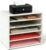 EMERIT Paper Organzier Wood Desktop Organizer Storage Letter Tray File Sorter with Adjustable Shelves for Home Office