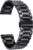 BINLUN Stainless Steel Watch Bands 12mm-24mm Universal Metal Replacement Watch Straps SmartWatch Bracelets Links Straight & Curved Ends Men Women 6 Colors(Black,12mm)