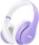 Uliptz Wireless Bluetooth Headphones, 65H Playtime, 6EQ Sound Modes, HiFi Stereo Over Ear Headphones with Microphone, Foldable Bluetooth 6.0 Headphone for Travel/Office/Cellphone/PC (Purple)