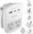 Ceptics 35W Universal Travel Adapter Kit – 2 USA sockets, USB-A, USBC, 1x PD 35W USB-C and USBC Cable, Surge Protected, Plugs for EU, UK, China, AU, Japan – for Laptop, Phone, Camera-ETL Tested