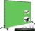 7x10ft Green Screen Backdrop with Stand,Movable Backdrop Stand with Wheels Greenscreen Background for Streaming,Studio Video Recording,Zoom Meeting,Party