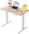 HUANUO 32″ Small Electric Standing Desk Adjustable Height, 4 Memory Height Settings, Sit Stand Up Desk for Home Office & Computer Workstation, LightWalnut
