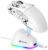 ATTACK SHARK X11 Lightweight Wireless Gaming Mouse with RGB Charging Dock,Tri-Mode-2.4G/USB-C Wired/BT,22K DPI,PAW3311 Optical Sensor,HUYU Switch, 5 programmable Buttons for PC/Mac(White&Sticker)