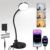 15W LED Desk Lamp with USB Charging Ports – Dimmable Table Lamp with 3 Color Temps, 5 Brightness, 4 Timers, Flexible Gooseneck Light with Base, Eye-Caring Reading Light for Home Office, Bedroom, Study