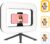 Smartphone Ring Selfie Light Kit Handheld LED Mobile Video Stabilizer Fill Lighting Rig Lights Built-in 8000mAh Battery Rechargeable for Phone Camera, YouTube, TIK tok Video Recording, Make up