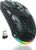 SOLAKAKA SM600 Honeycomb Shell Gaming Mouse Wireless,Tri-Modes BT/2.4G Wireless/Type-C Wired Gamer Mouse with 2 Side Buttons, Macro Programmable and RGB Light for PC/Mac/Laptop,Black