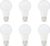 Amazon Basics A19 LED Light Bulbs, 60 Watt Equivalent, Energy Efficient 9W, E26 Standard Base, Soft White 2700K, Dimmable, 10,000 Hour Lifetime , 6-Pack