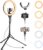 Aureday 14” Selfie Ring Light with 62” Tripod Stand and Phone Holder, Dimmable LED Phone Ringlight for Makeup/Video Recording/Photography, Circle Lighting for All Cell Phones&Lightweight Cameras