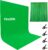 10X20ft Large Green Screen Backdrop for Photography, LCUIRC Two Rod Pocket Chromakey Collapsible Green Polyester Curtain with 4 Clamps for Photography, Zoom Meeting and Game Live Steaming