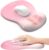 TECKNET Ergonomic Mouse Pad with Wrist Rest, Memory Foam Mousepad with Wrist Support, Smooth Surface, Middle Concave & Non-Slip Base for Laptop/PC, Pain Relief for Home Office Gaming, Pink
