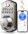 Veise VE012W Built-in WiFi Fingerprint Smart Lock, App Remote Control, Compatible with Alexa & Google Assistant, Keyless Entry for Front Door, Digital Keypad Deadbolt, Auto Lock, Satin Nickel