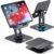 OCYCLONE for iPad Stand for Desk, 360 Rotating Adjustable Portable Monitor Tablet Holder Office Accessories Compatible with Kindle 4″ – 15.6″ Tablet iPad PS iPhone 17 Pro Max Stand, Black