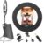 Ring Light Kit:18″/45cm Outer 55W6700k Dimmable LED Light, Tripod Stand, Remote Controller,Box for Camera,Smartphone,YouTube,TikTok,Self-Portrait Shooting,CRI90,Black