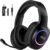 AOC Wireless Gaming Headset Compatible with PS5/4, Nintendo Switch, PC, Bluetooth 5.4 & 2.4GHz Gaming Headphones with Noise Canceling Mic, RGB, Type-C, 20ms Latency, 45H, 7.1 Virtual Surround- Black