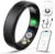 Smart Ring for Women Men, Health Fitness Tracker Ring with Heart Rate/Sleep Tracker/Blood Oxygen/HRV/Stress/Calorie/Steps, IP68 Waterproof for iOS & Android, No APP Fees(Black,10#)