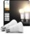 Philips Hue Smart LED A19 Bulb, Warm White Light 2700K, E26 Base, 9W, 810 Lumens, Dimmable, Works with Alexa, Google Assistant, and Apple Home, 2pk