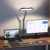 Premium LED Desk Lamp for Home Office – Eye-Caring Double Side Light with Knob Remote, Stepless Dimming & Color, Memory, Metal Table Lamp for Zoom, Studying, Video Conference, Flicker-Free, Glare-Free