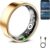 Mirlray Smart Ring for Women & Men, Smart Ring Health Tracker, Blood Oxygen & Heart Rate Monitor, Long Lasting Battery Sleep Ring, Waterproof Fitness Ring (Gold, 8)