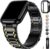 Fullmosa Bands Compatible with Apple Watch Band 45mm 44mm 42mm 46mm 49mm 41mm 40mm 38mm,Stainless Steel iWatch Band with Case for Apple Watch Series 11 10 9 8 7 6 5 4 3 2 1 SE3/2/1 Ultra3/2/1, 42mm 44mm 45mm, Black and Gold