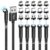Magnetic Charging Cable, 540° Rotating Magnetic Phone Charger [6-Pack, 3ft/3ft/3ft/6ft/6ft/10ft] 3 in 1 Magnetic Charger Cable Nylon Braided Magnetic USB Cable for iProduct/Micro USB/Type C Device