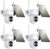 Solar Security Camera Wireless Outdoor, 2K HD Color Night Vision Home Security Camera System with 360° View Battery Powered Spotlight & Siren WiFi Camera Outdoor Motion Sensor and 2-Way Audio 4 Pack