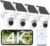 4K Security Cameras Wireless Outdoor, No Subscription, Works in -14°F Cold [2026 New] Solar-Powered Home Security Camera System with 360° Auto Tracking, Color Night Vision, 5G & 2.4G WiFi, Easy Setup