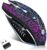 Wireless Gaming Mouse, Rechargeable Wireless Computer Mouse, 7-Color LED Light, Ergonomic Mouse with 6 Silent Click Buttons, 3 Adjustable 2400 DPI Wireless Mouse for Laptop,PC,Mac, Black