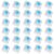 30 Pieces Blue Mechanical Keyboard Switches, 3 Pin Pre-Lubricated Clicky Key Switches, Dustproof and Waterproof Keyboard Accessories for Mechanical Gaming Keyboards