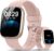 Smart Watch with Alexa Built-in, 1.83″ HD Touchscreen Fitness Tracker with Bluetooth Calling, Fitness Watch with Heart Rate/Sleep Monitor/120+ Sports, IP68 Waterproof Smartwatch for Android iOS, Pink