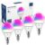 Lightinginside E12 Smart Light Bulbs 50W Equiv., G16.5 RGBCW Candelabra Chandelier Ceiling Fan Smart Bulb Works with Alexa/Google Home/SmartLife, 5W 550LM, 2.4G WiFi Bluetooth Bulb, ETL Listed, 4PCS