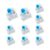 BlingKingdom 10 PCS Blue Switch Replacement 3 PIN Mechanical Keyboard Switches, Clicky, Accurate Typing, Dustproof, LED Keyboard, Gaming Keyboard